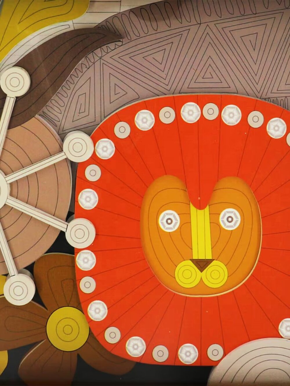 Jonathan Adler Lion Mid-Century Wall Art New
